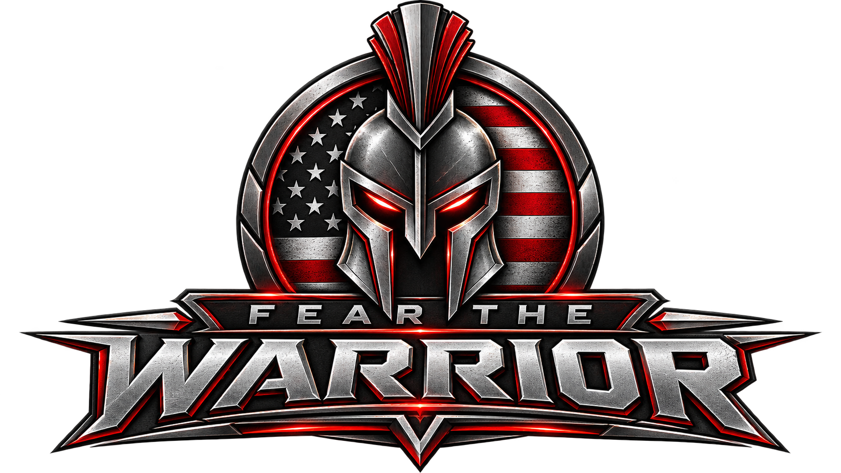 Fear The Warrior Spartan helmet logo